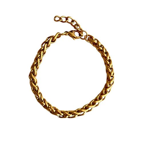 Gold 6mm Wheat Chain Bracelet - Private Gallery Boutique