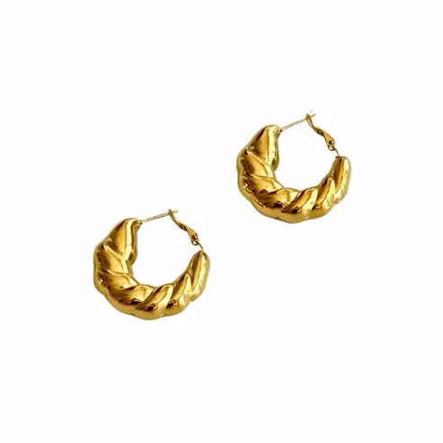 Gold Cornucopia Hoop - 1.5" - Private Gallery Boutique