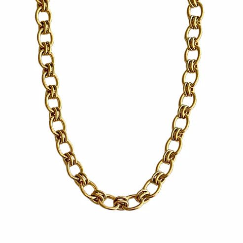 Gold Oval Link Chain 16" - Private Gallery Boutique