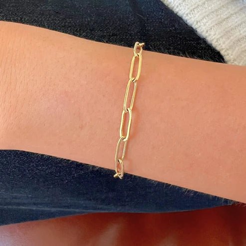 Gold Paperclip Bracelet - 7" - Private Gallery Boutique