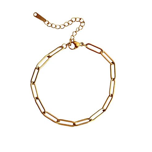 Gold Paperclip Bracelet - 7" - Private Gallery Boutique