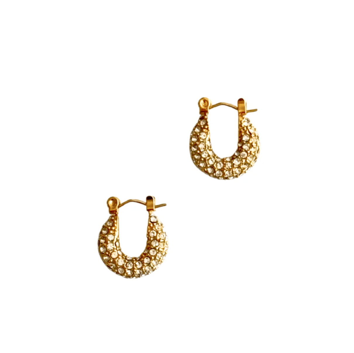 Gold Pavé Mini Hoop - Private Gallery Boutique