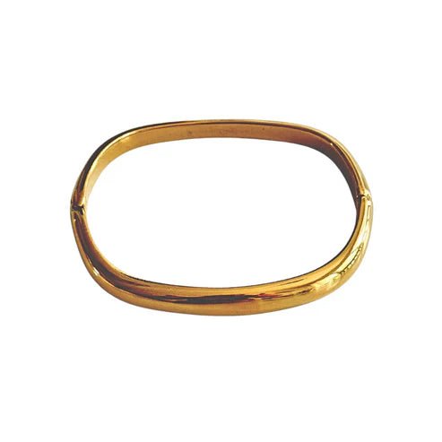 Gold Square Bangle - Private Gallery Boutique
