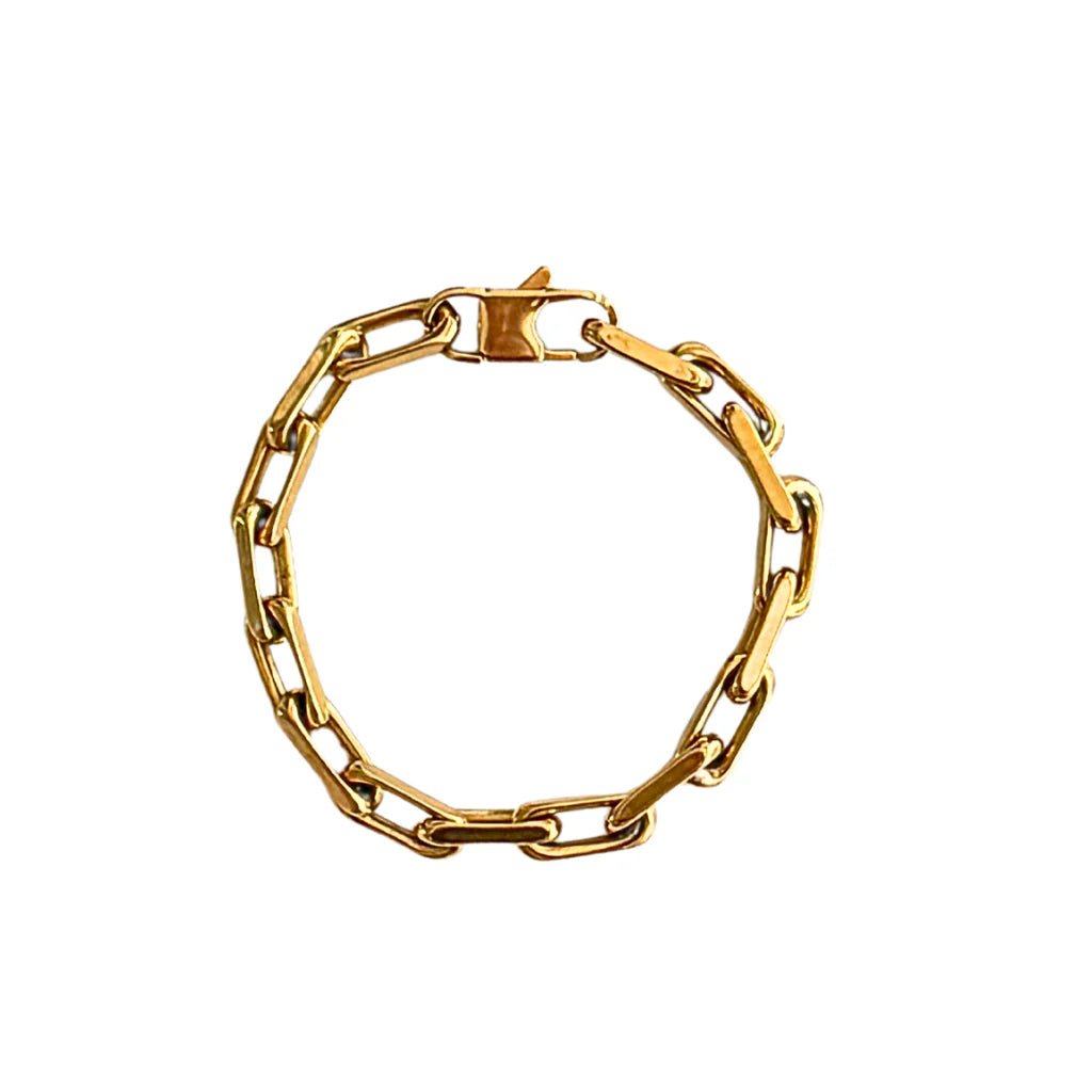Gold Thick Link Bracelet - 7.5" - Private Gallery Boutique