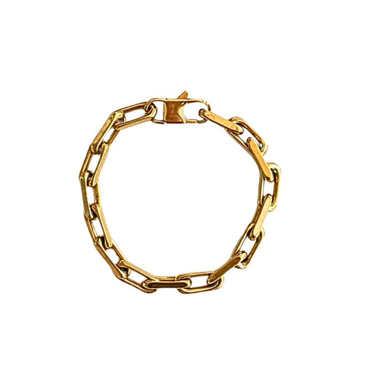 Gold Thick Link Bracelet - 7.5" - Private Gallery Boutique