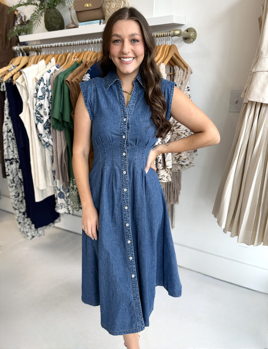 Blair Denim Midi Dress