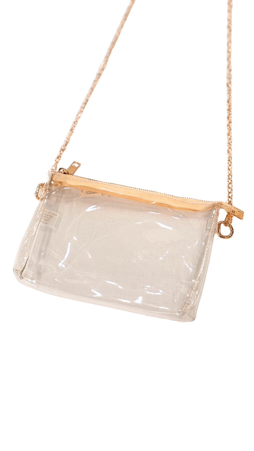Josie Clear Crossbody Gold - Private Gallery Boutique