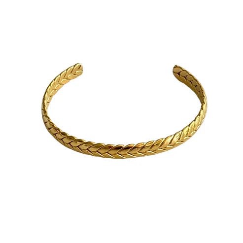 Large 6mm Wheat Cuff Bracelet - Private Gallery Boutique