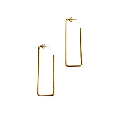 Large Thin Rectangle Earring - Private Gallery Boutique