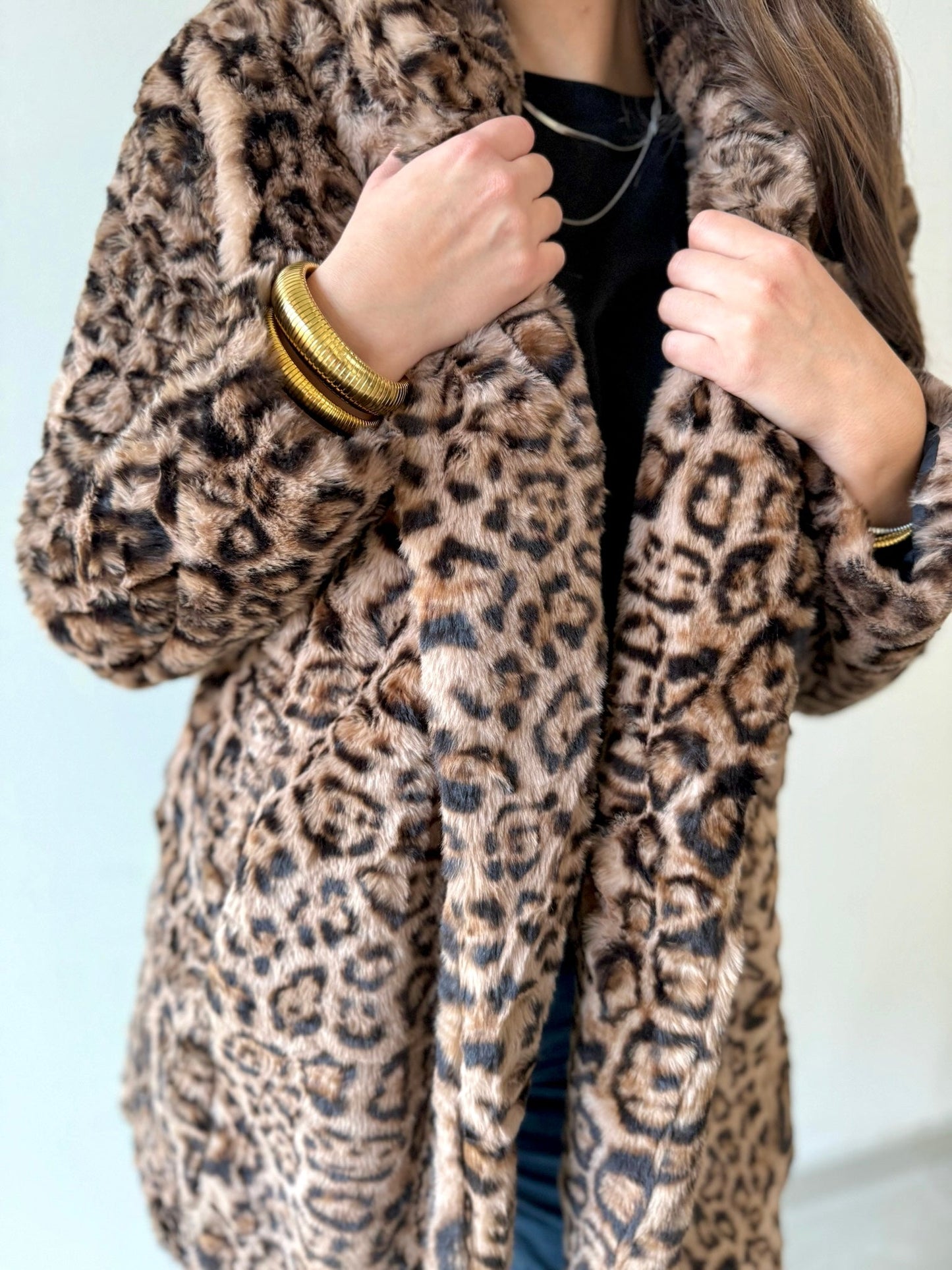 Leopard Print Fur Coat - Private Gallery Boutique