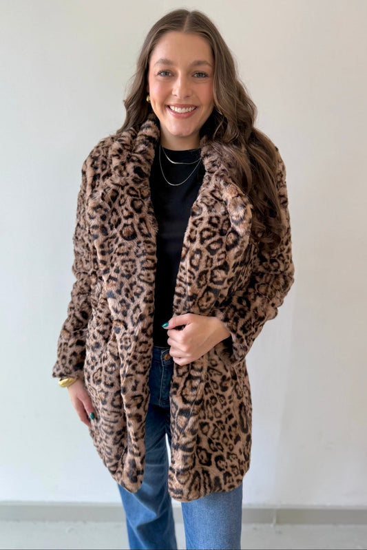 Leopard Print Fur Coat - Private Gallery Boutique