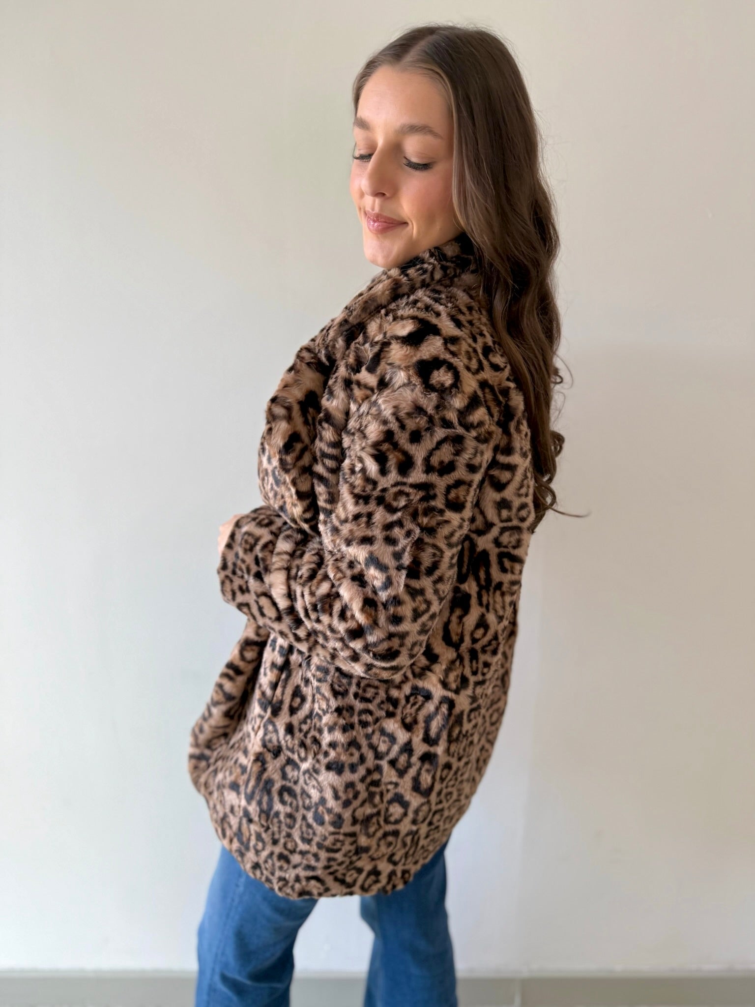 Leopard Print Fur Coat - Private Gallery Boutique