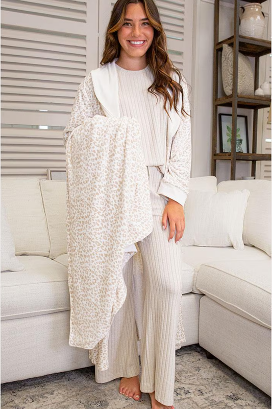 Leopard Harbin Throw Blanket