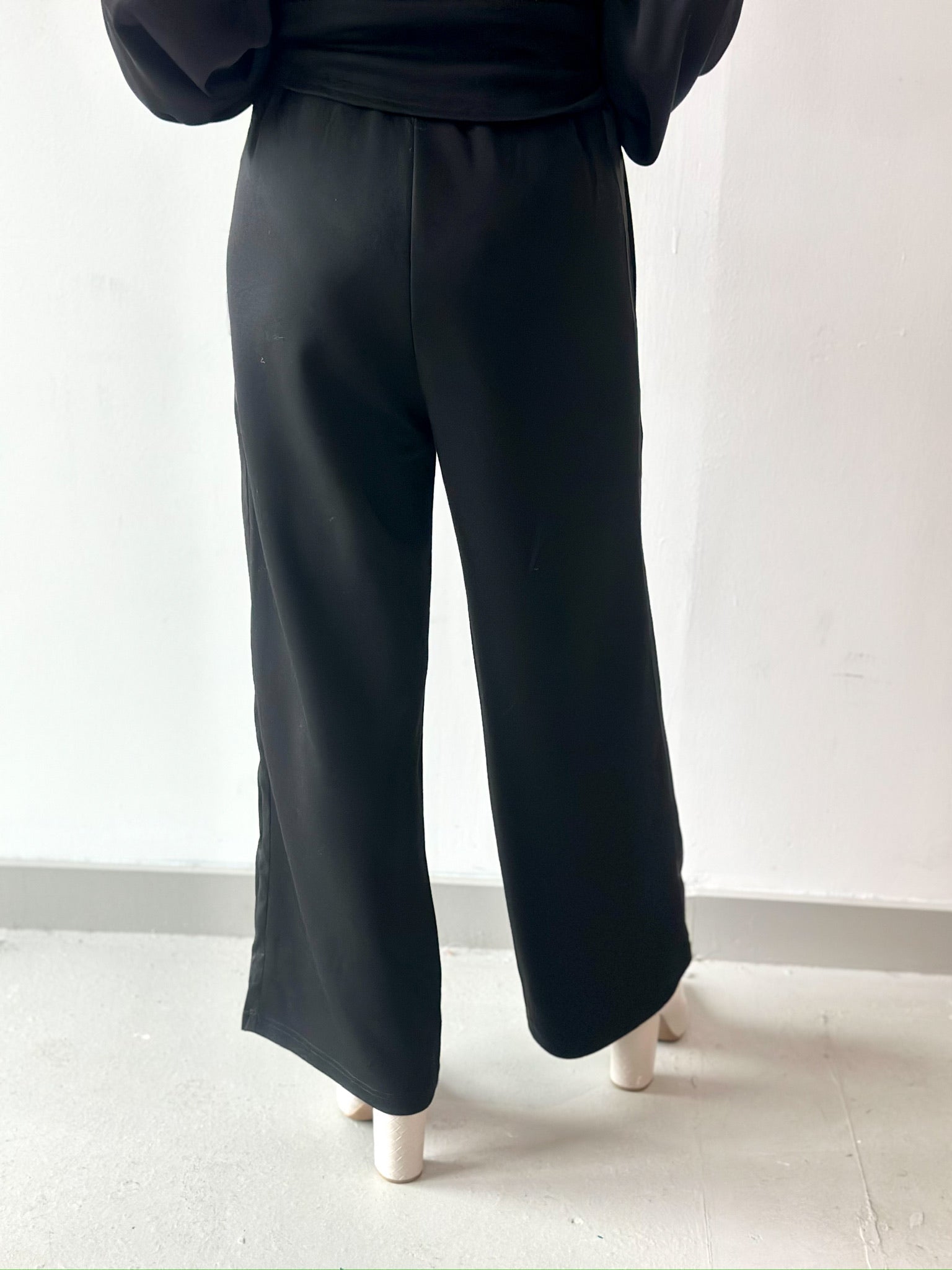 Modal Satin Side Stripe Wide Leg Pant - Private Gallery Boutique