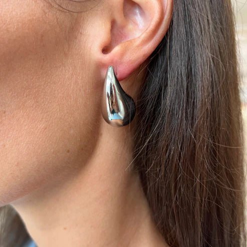 Silver Tear Drop Earring - Private Gallery Boutique