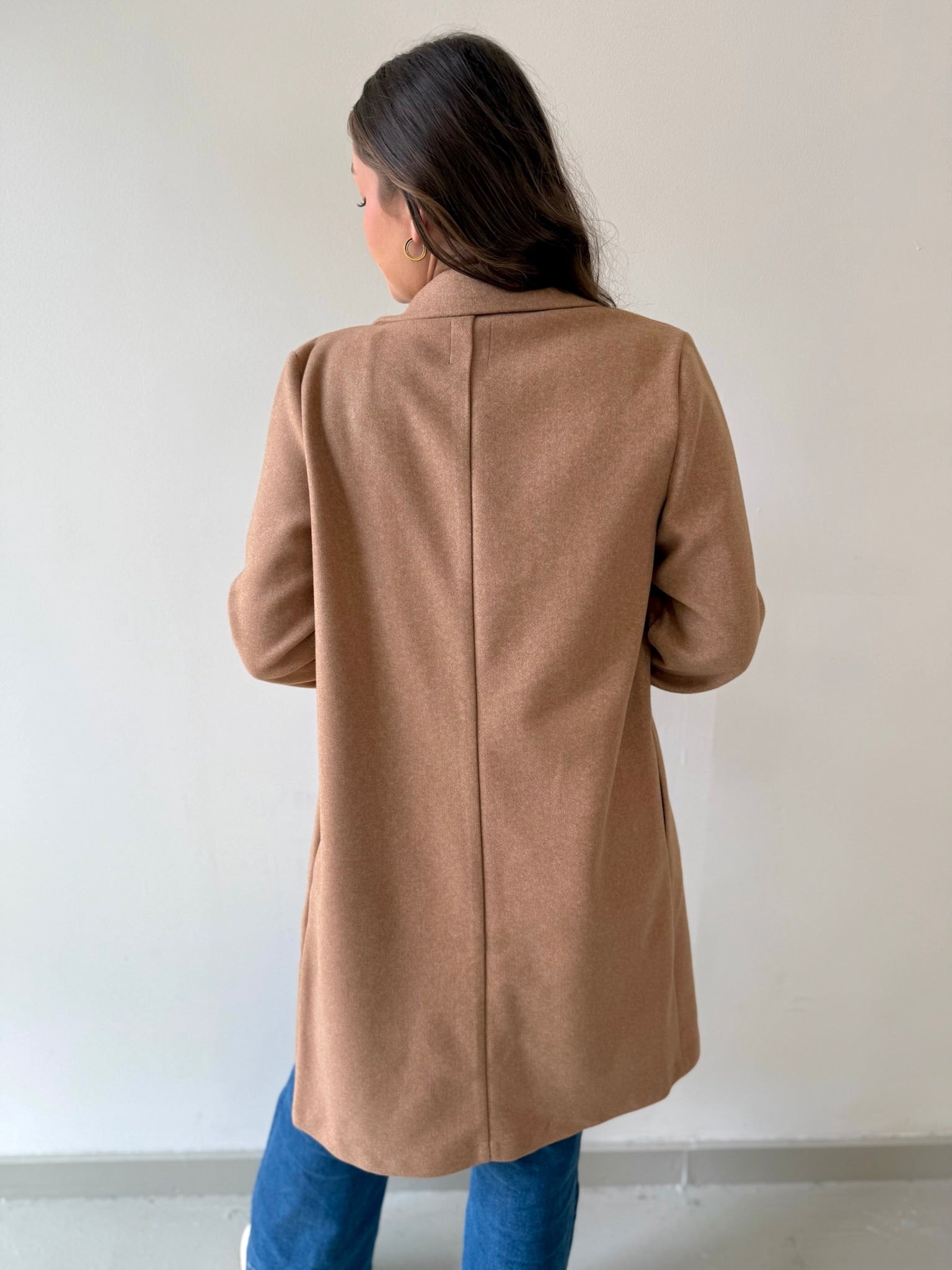Single Breasted Long Coat - Private Gallery Boutique