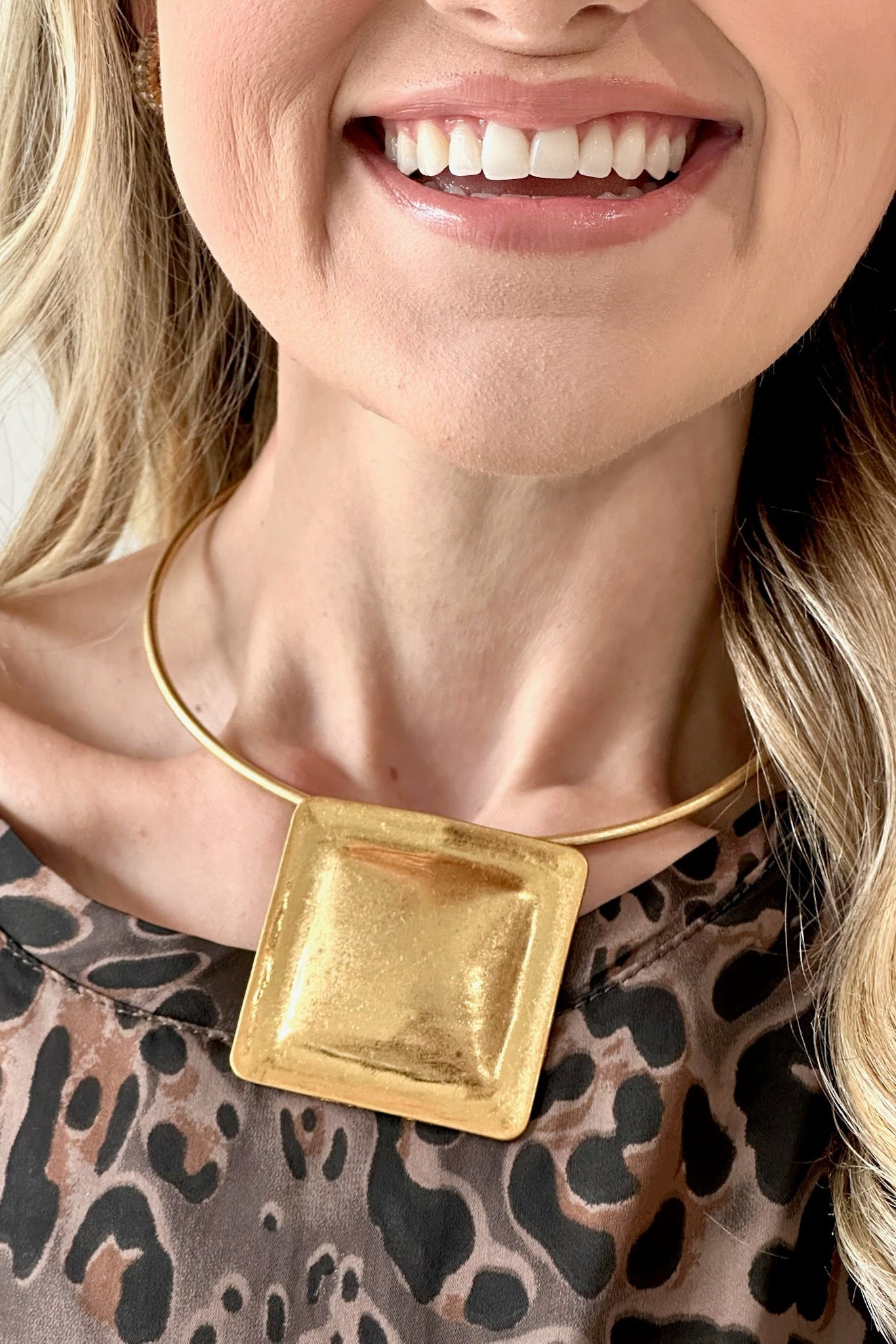 Square Geometric Necklace - Private Gallery Boutique