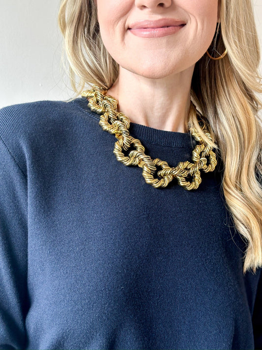 Twist Alloy Stoving Necklace - Private Gallery Boutique