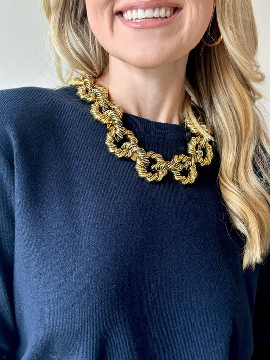 Twist Alloy Stoving Necklace - Private Gallery Boutique