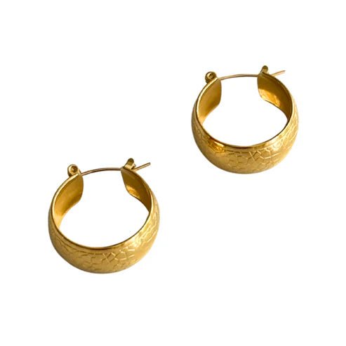 Wide Snakeskin Hoop - Private Gallery Boutique