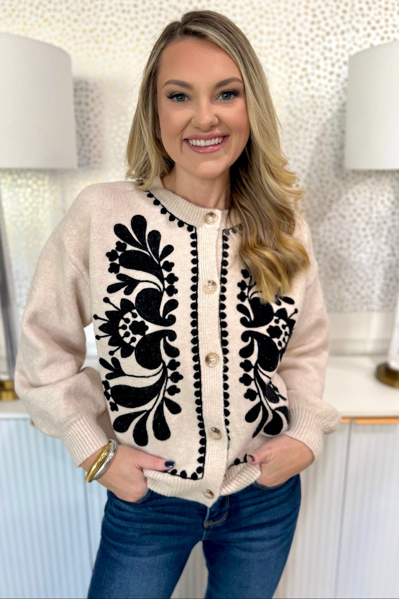 Willow Embroidered Cardigan - Private Gallery Boutique